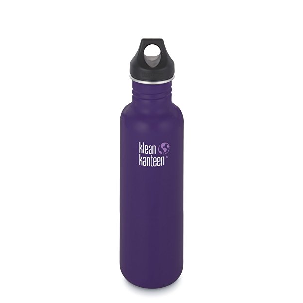 Klean Kanteen Classic Single Wall Stainless Steel Water Bottle with Leak Proof Loop Cap