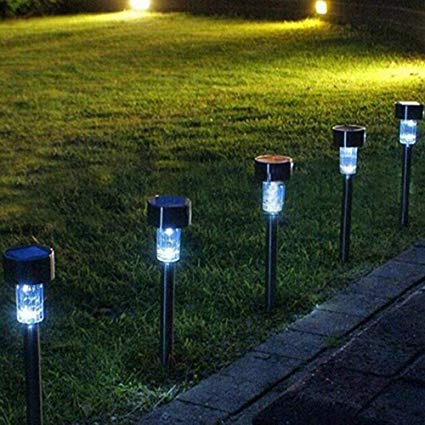 Garden Mile® Pack Of 10 Bright White LED Solar Lights Garden Lighting Garden Ornaments LED Solar Lights Outdoor Pathway Lights Or Landscaping Lights