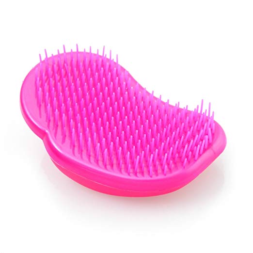 Ouchless Detangle Brush Hair Comb Pink for Fine Curly Straight Wavy Natural for Adults Men Women Teens Girls Children Kids by Bellesha