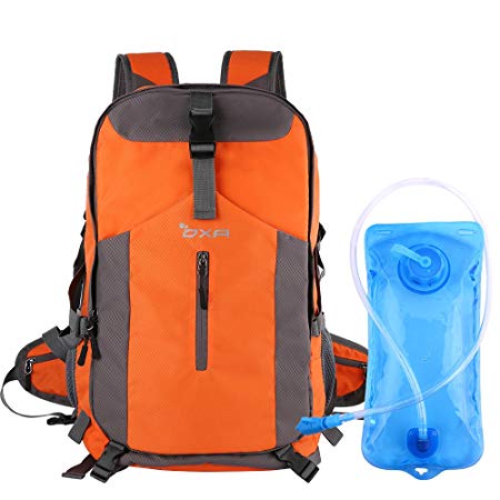 OXA 40L Hydration Backpack; Day Pack Perfect Camping, Hiking, Running, Cycling, Biking, Climbing, Hunting, Traveland Outdoor Activities,2 L Water Bladder Included; Sewn-in Rain Cover