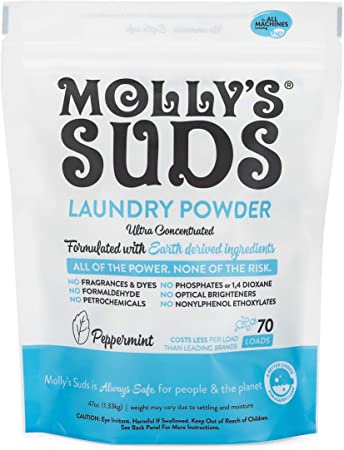 Molly's Suds Original Laundry Powder 70 Loads, Natural Laundry Soap for Sensitive Skin, 47 Ounce (Pack of 1)