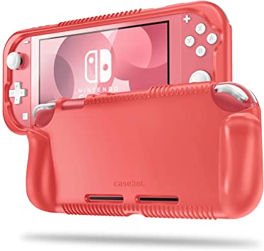 Fintie Case for Nintendo Switch Lite 2019 - Soft Silicone [Shock Proof] [Anti-Slip] Protective Cover with Ergonomic Grip Design for Switch Lite Console (Living Coral)