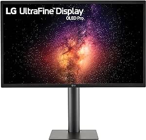 LG UltraFine™ OLED Monitor (27EQ850) – 27 inch 4K UHD (3840 x 2160) OLED Pro Display with Adobe RGB 99%, DCI-P3 99%, 1M:1 Contrast Ratio, Hardware Calibration, Multi-interface, USB Type-C™ (PD 90W)