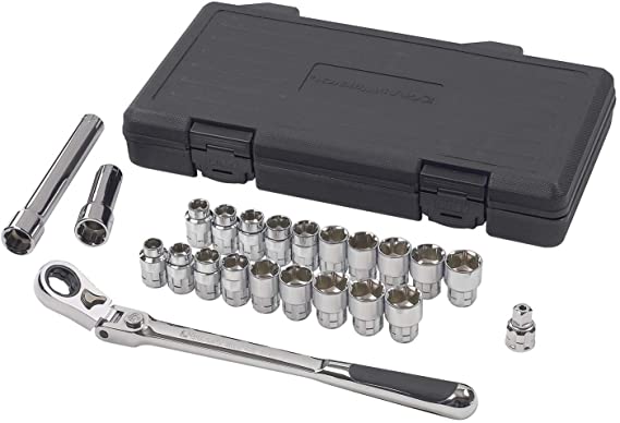 GEARWRENCH 23 Pc. 3/8" Drive Pass Thru 6 Point Standard SAE/Metric Mechanics Tool Set - 893823