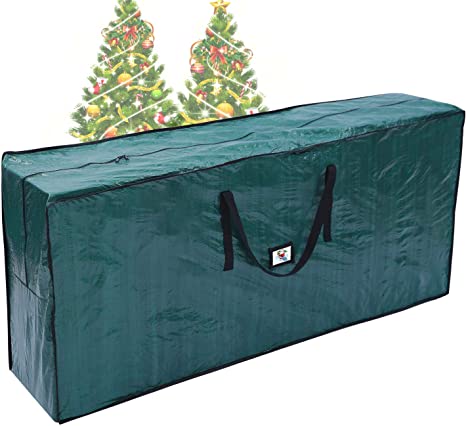 Ohuhu Christmas Tree Storage Bag, 9ft Christmas Tree Storage, Christmas Storage Containers, 65'' x 15'' x 30'' Extra Large, ID Tag Holder, Durable Waterproof Material Zippered with Carry Handles, Green