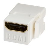 HDMI Keystone Coupler Snap-in for Wallplate White