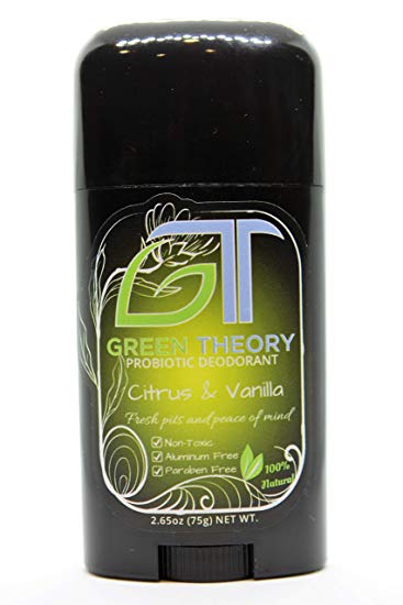 Citrus & Vanilla Natural Deodorant - By Green Theory | Probiotic, All Natural Ingredients, Aluminum-Free, Non-Toxic | Fresh Pits and Peace of Mind. Women's Daily Wear Collection - 2.65oz solid
