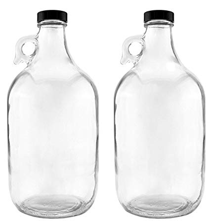 NiceBottles - Glass Half Gallon Jug, Pack of 2
