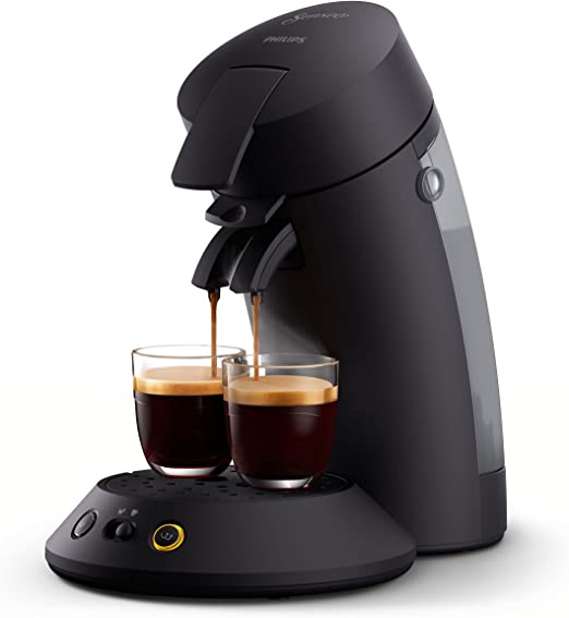 Philips Senseo Original Plus CSA210/60 Coffee Pod Machine (Coffee Strength Selection, Coffee Boost Technology, Made from Recycled Plastic), Black