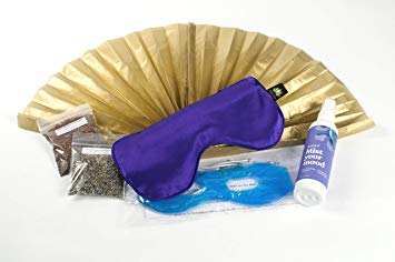 Asutra, Sleep Bundle Gift Set—2 Items: Weighted Silk Eye Pillow Filled With Organic Lavender & Flax Seeds + 100% Natural Lavender & Chamomile Sleep Spray (Pure Soothing Comfort), 1 4oz. Bottle