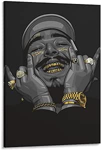 Generic Post Poster Malone Rapper Poster For Bedroom Aesthetic Wall Decor Canvas Wall Art Gift 16x24inch(40x60cm)