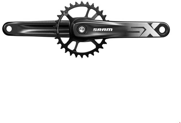 Sram Unisex – Adult's Sx Eagle Power Spline Crankset, Black, 32 Zähne