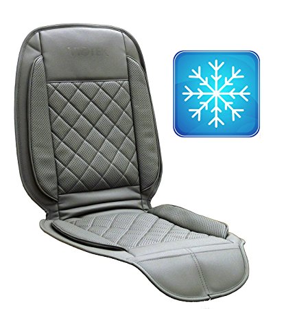 Viotek Cooled Seat Cushion - Featuring Tru-Comfort Auto Cooling Climate Control (Gray)