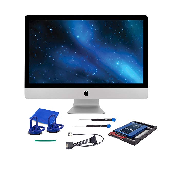 OWC 1TB SSD Upgrade Bundle For 2011 iMacs, OWC Mercury Electra 1.0TB 6G SSD, AdaptaDrive 2.5" to 3.5" Drive Converter Bracket, In-line Digital Thermal Sensor Cable, Installation tools, OWCKITIM11HE1TB