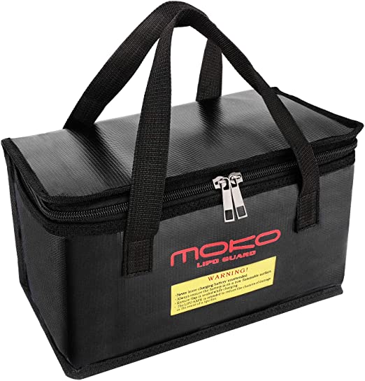 MoKo Fireproof Explosionproof Battery Safe Bag, Storage Guard Safe Sleeve Bag for Lipo Battery Storage and Charging