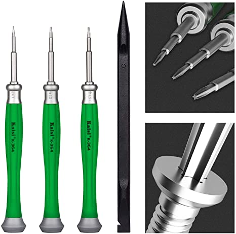 Kaisi P2 P5 P6 Pentalobe Screwdriver Set 5 Point Star 0.8mm 1.2mm 1.5mm Screwdrivers (TS1 TS4 TS5) (PL1 PL4 PL5) with Nylon Spudgers for Apple iPhone, MacBook Pro & MacBook Air and Retina Display