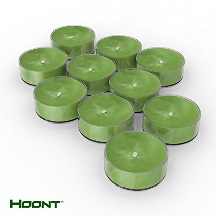 Hoont Citronella Mosquito Repellent Tea light Candles – 10 Pack – Pleasant Lemon Aroma Natural Mosquito Repellent – Highly Concentrated Formula and Extremely Effective