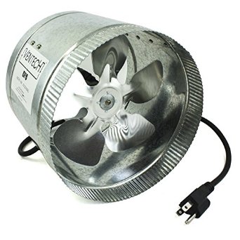 VenTech VT DF-8 DF8 Duct Fan, 400 CFM, 8"