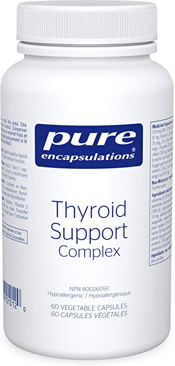 Pure Encapsulations - Thyroid Support Complex - Hypoallergenic Supplement with Herbs and Nutrients for Optimal Thyroid Gland Function* - 60 Vegetable Capsules