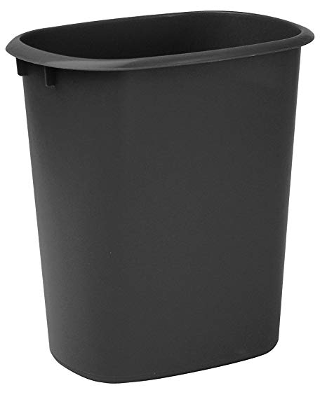 United Solutions WB0173 10-Quart Wastebasket Kitchen, Laundry or Office Trash Can, 2.5 Gallon, Black