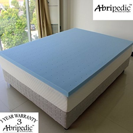 Abripedic 2" Thick Memory Foam Twin Mattress Topper 3-Year Warranty by Royal Hotel