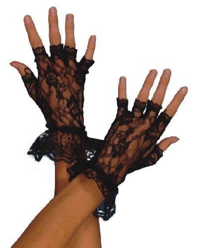 Fever Women's Fingerless Lace Gloves In Display Pack
