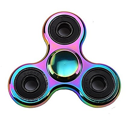Wooce Rainbow Fidget Spinner Toy Ultra Durable Stainless Steel Bearing High Speed 4-15 Min Spins Metal Hand Spinner EDC ADHD Focus Anxiety Stress Relief Toys