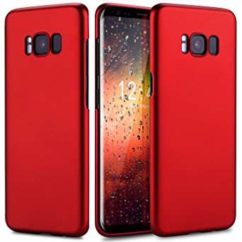 Galaxy S8 Case, BASSTOP Super Slim 2 in 1 Shockproof Anti-slip TPU Cover Case with PC Hard Frame for SUMSUNG Galaxy S8 5.8 inch (Red)