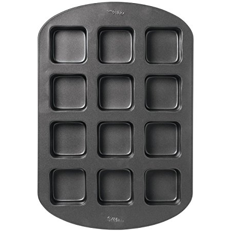 Wilton 2105-0693 12-Cavity Nonstick Square Treat Cake Pan