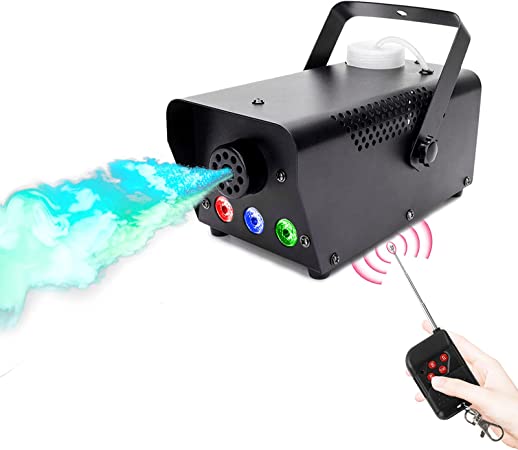 Fog Machine, UKing Smoke machine with Wireless Remote Control, 500 WATT Stable and Portable, Suitable for Party, Disco Dj Effect, Christmas, Wedding Celebrations and Stage Performances(500W Black)