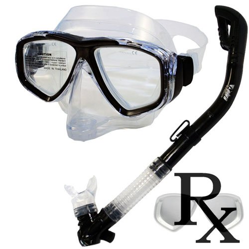 Prescription Purge Mask Dry Snorkel Snorkeling Scuba Diving Combo Set/SCS0005