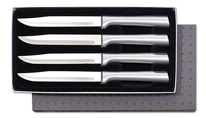 Rada Cutlery S55 4-Piece Utility Steak Knife Set, Aluminum Handles