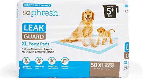 So Phresh Petco Brand X-Large Leak Guard Quilted Potty Pads, Count of 50