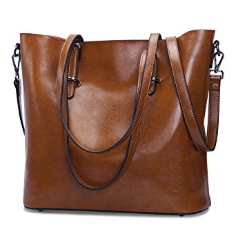 S-ZONE Women Leather Top Handle Handbag Cross Body Shoulder Bag Messenger Tote Bag Purse