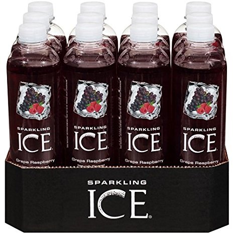 Sparkling Ice Grape Raspberry, 17 Ounce Bottles, 12 Count