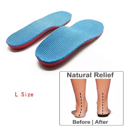 Orthotic Arch Support Flat Foot Flatfoot Correction Foot Pain Relief Shoe Insole for Children Kids L Size