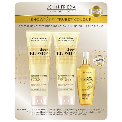 John Frieda Hair Kit Sheer Blonde Highlight Activating 3Pc