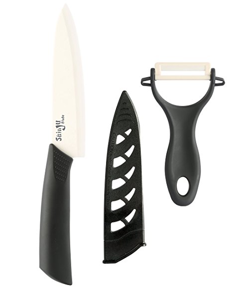 Novel Brands ShinJu Blade: Ceramic Knife & Peeler Set, Pearl