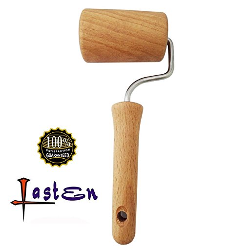 Lasten Maple Wooden Pastry and Pizza Roller, Rolling Pin, Dough Roller for Baking & Cooking, Non Stick, Easy to Handle, Suitable for Smaller Hands(L-Maple)