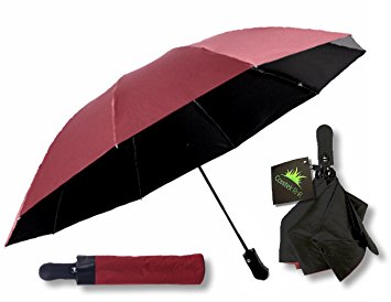 Cosstek RnR Inverted Umbrella - Compact 100% Windproof and Waterproof (Red Wine)