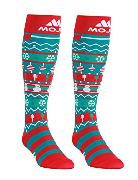 Christmas Compression Socks – Graduated Compression Stockings - Firm Support 20-30mmHg - Mojo Compression Socks - Size Medium