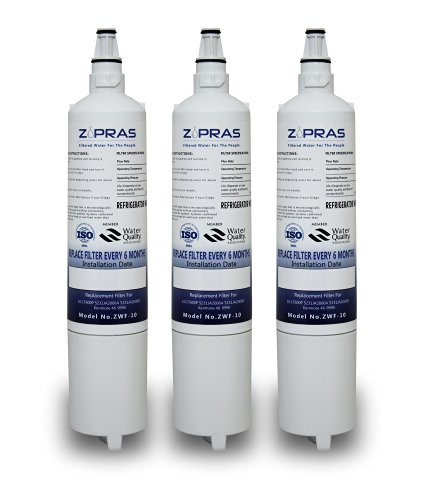 LG LT600P, 5231JA2006B Refrigerator Water Filter Compatible Replacement ZWF-10 (3 Pack) by Zipras
