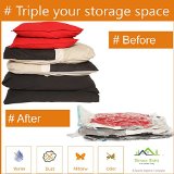 Enormous Space Saver Cube Vacuum Storage Bags Three Pack For Blankets Comforters and Cushions