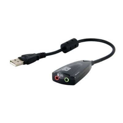 AFUNTA 7.1 Surround Sound 12 Channel Sound Adapter Equalizer USB 2.0 Steel Sound 5hv2 Channel External Sound Card Game(black)