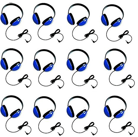 Califone 2800-BL Listening First Headphones in Blue (Set of 12)