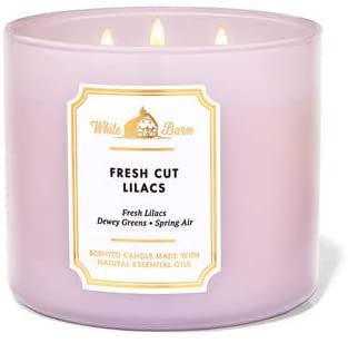 Bath & Body Works, White Barn 3-Wick Candle w/Essential Oils - 14.5 oz - New Core Scents! (Fresh Cut Lilacs)