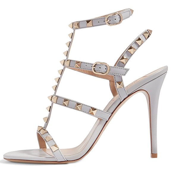 Heeled Sandals For Women,Strappy Gladiator Shoes Slingback Stiletto Heels Dress Party Wedding Sandals