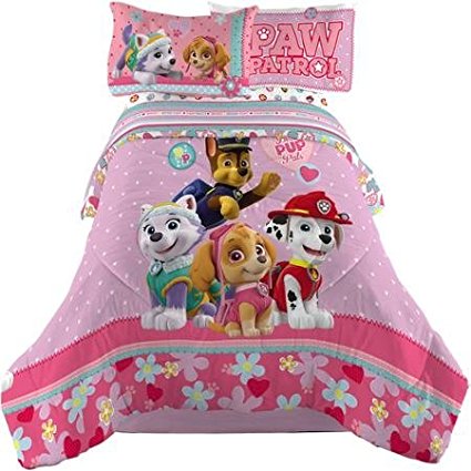 Paw Patrol Girl Comforter and Sheets Bedding Set (Full Size)