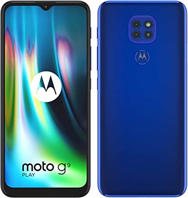 Motorola Moto G9 Play 6.5 Inch HD  Display, Qualcomm Snapdragon 662, 48MP Triple Main Camera, 5000 mAh Battery, Dual SIM, 4/46 GB, Android 10, Electric Blue