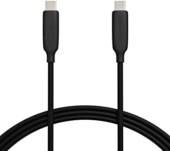 AmazonBasics USB-C 3.1 Gen1 to USB-C Cable - 6-Foot, Black (2-Pack)